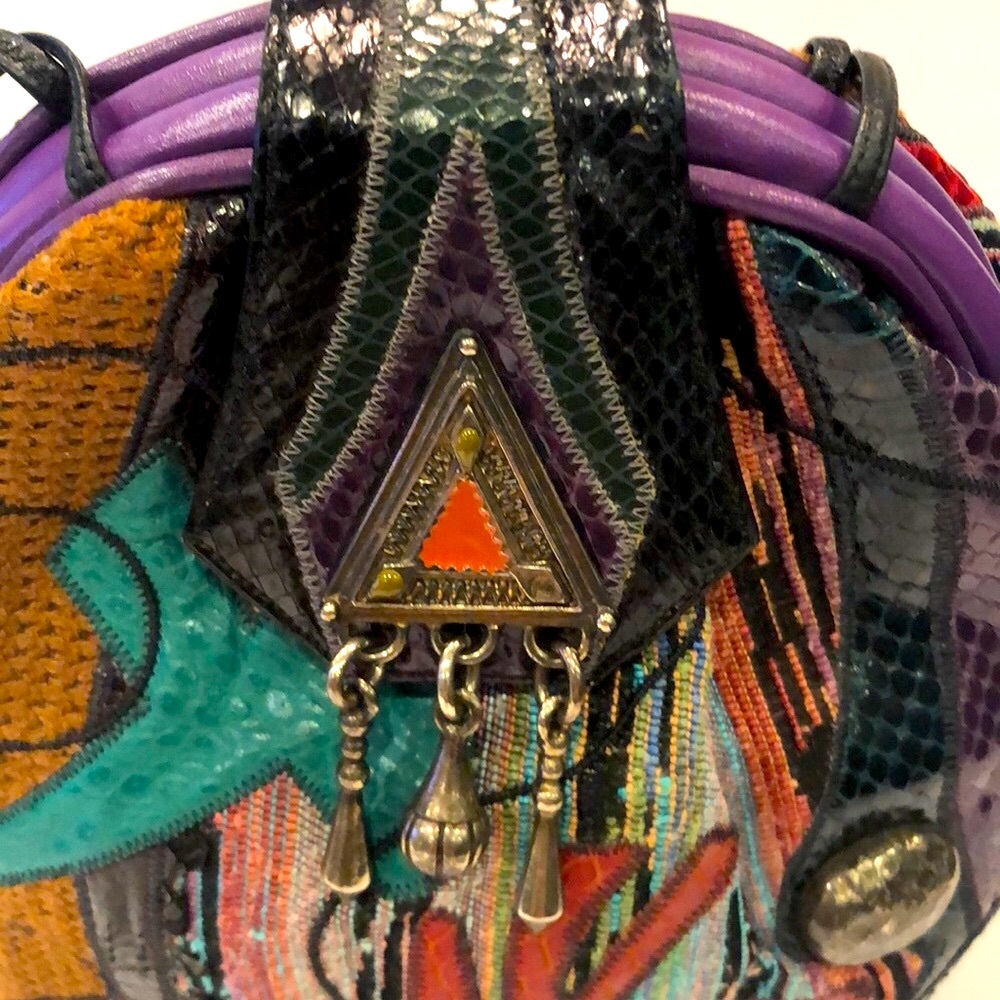 Sharif Vintage 1980's Mixed Material(s) Shoulder Bag-  Excellent Used Condition - Picture 14 of 14